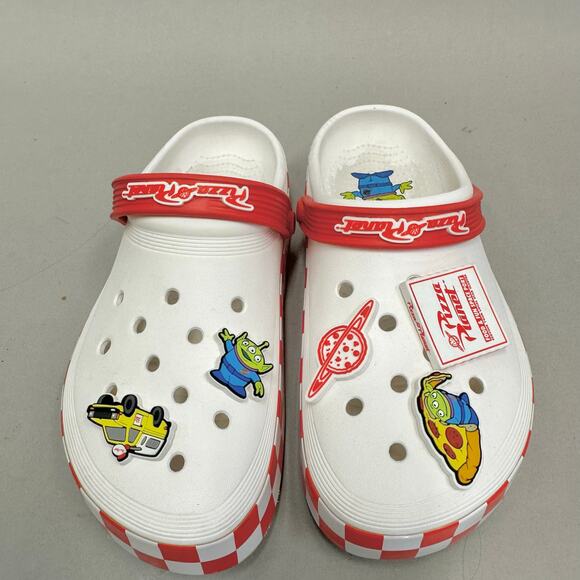 Crocs Toy Story Pizza Planet Off-Court Clog Men's size 8 Women's 10 - Picture 6 of 16
